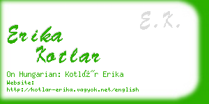 erika kotlar business card